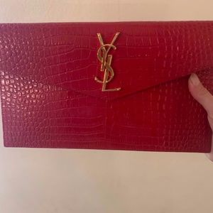 YSL Crocodile Clutch